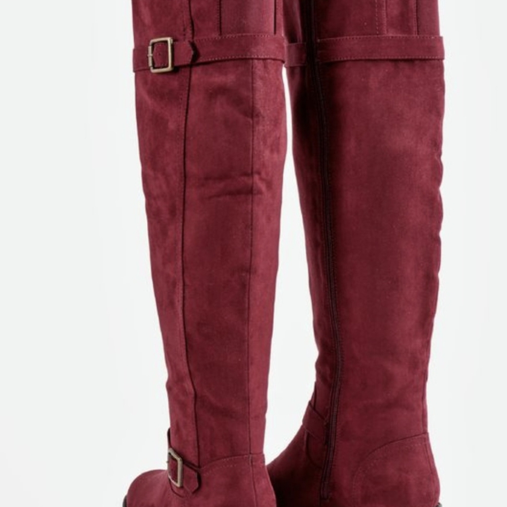 Just Fab size 8 Burgundy - Picture 2 of 10